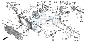 CB1300SA CB1300SUPERBOLD'OR drawing RADIATOR (CB1300/S)