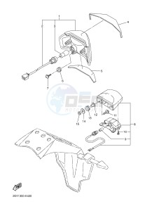 FZ1-S FZ1 FAZER 1000 (1CAK 1CAL) drawing TAILLIGHT