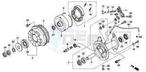 TRX90 drawing REAR BRAKE PANEL