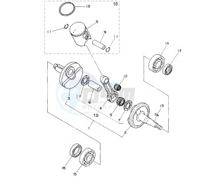 YZ 85 drawing CRANKSHAFT AND PISTON