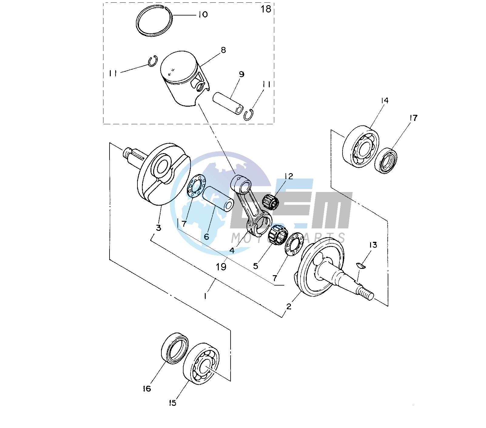 CRANKSHAFT AND PISTON