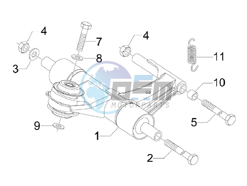 Swinging arm