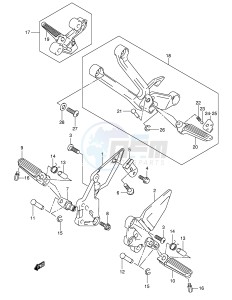 SV650 (E2) drawing FOOTREST (MODEL K4 K5 K6 K7)