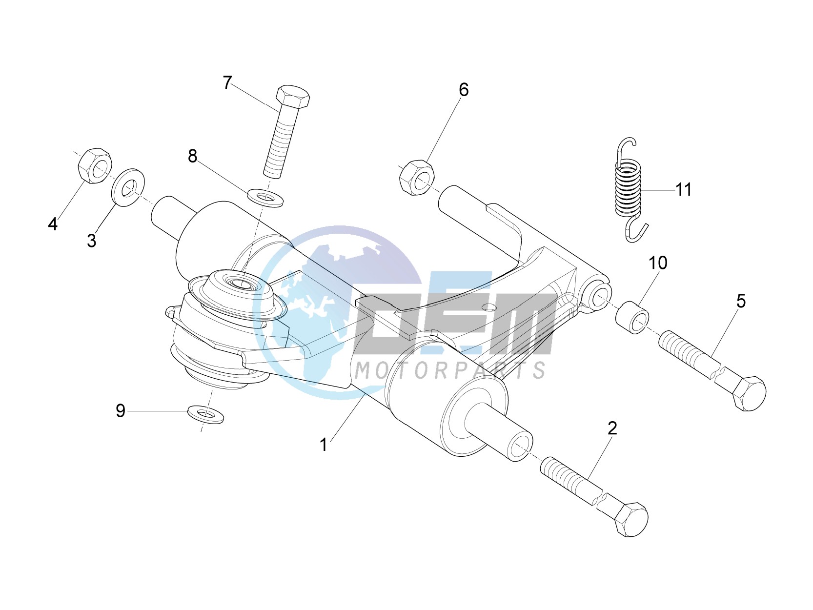 Swinging arm