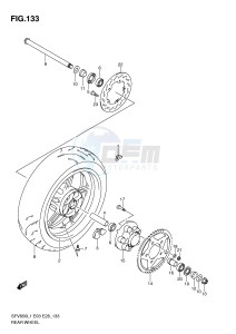 SFV650 (E3-E28) Gladius drawing REAR WHEEL (SFV650L1 E28)