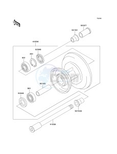 EJ 650 A [W650] (A2-A4 A4 CAN ONLY) W650 drawing FRONT WHEEL-- EJ650-A2- -