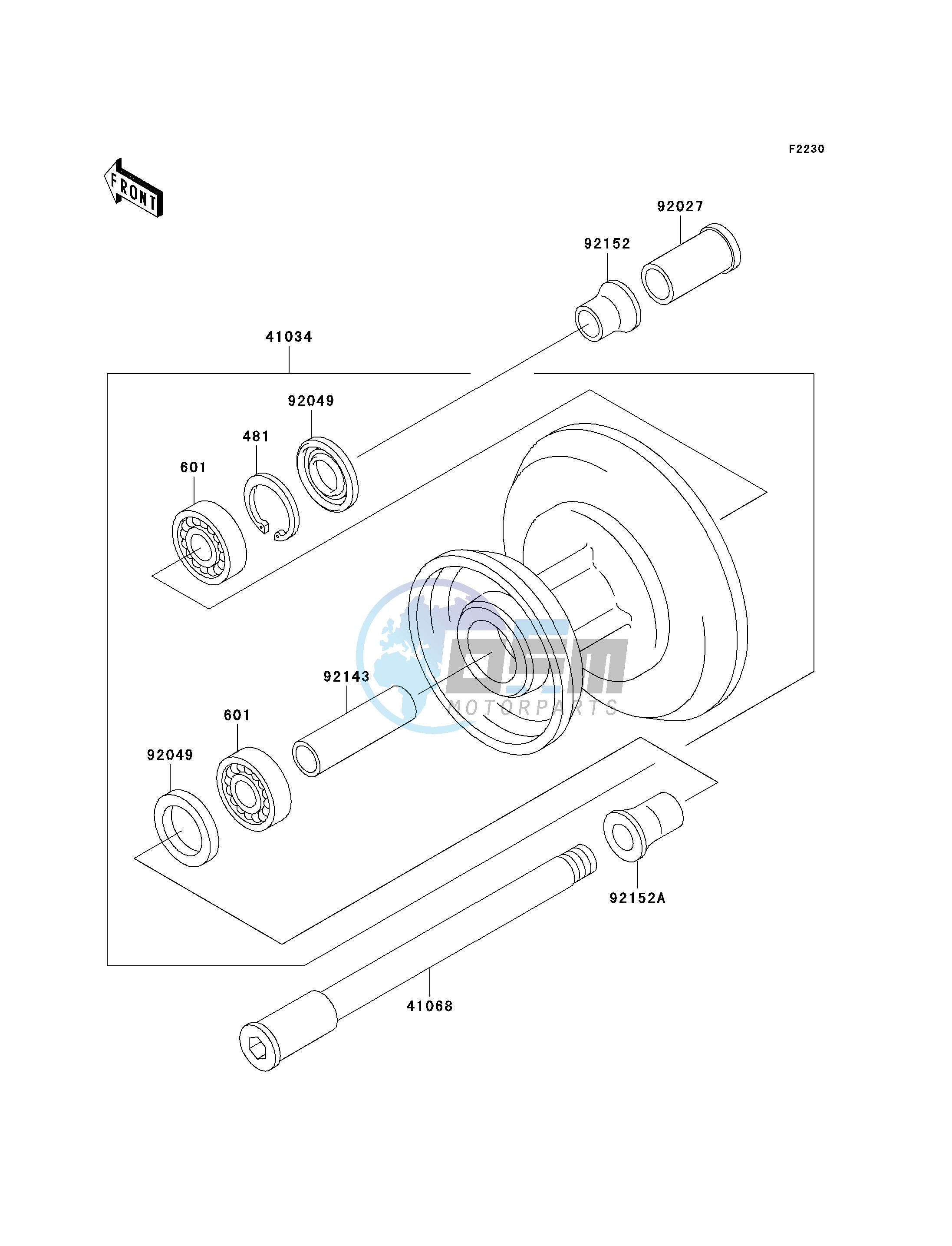 FRONT WHEEL-- EJ650-A2- -