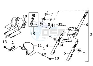 ATTILA - 125 cc drawing FRONT FORK