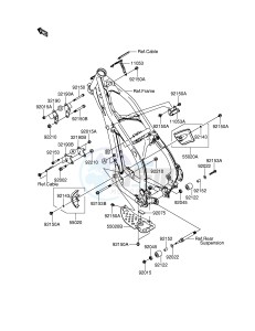 RM-Z250 (E28) drawing FRAME FITTING