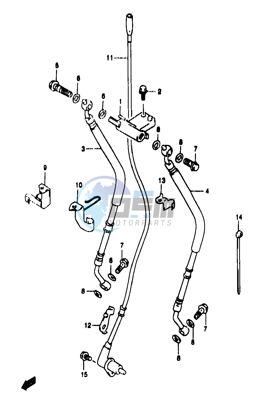 FRONT BRAKE HOSE (GSF1200SAV SAW SAX SAY)