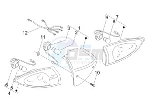 Zip & Zip 100 drawing Tail light - Turn signal lamps