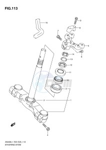 AN400 (E3-E28) Burgman drawing STEERING STEM (AN400ZAL1 E28)