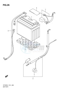 SFV650 (E21) Gladius drawing BATTERY (SFV650L1 E24)