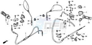 SFX50 drawing HANDLE LEVER/SWITCH/CABLE (1)