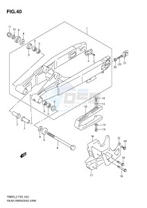 RM85 (P03) drawing REAR SWINGING ARM (RM85LL2 P03)