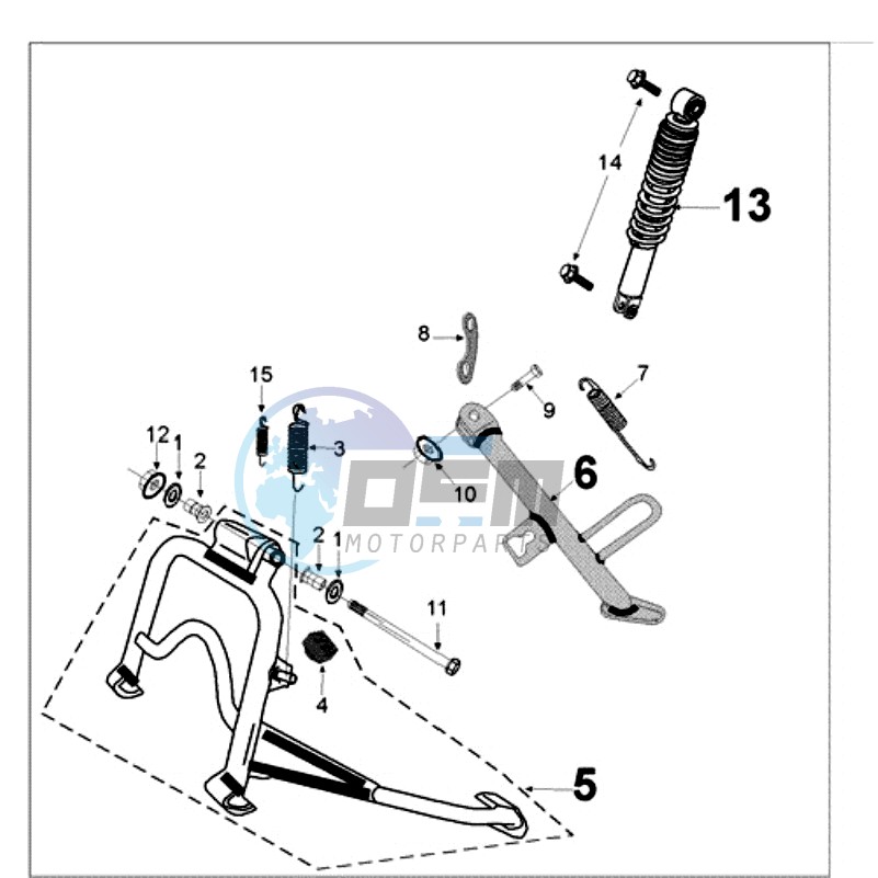 REAR SHOCK AND STAND