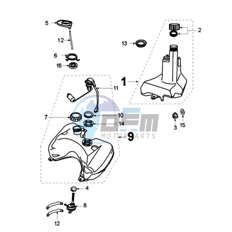 TANK AND FUEL PUMP