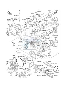 KAF 950 A [MULE 2510 DIESEL] (A1-A3) [MULE 2510 DIESEL] drawing DRIVE SHAFT-FRONT