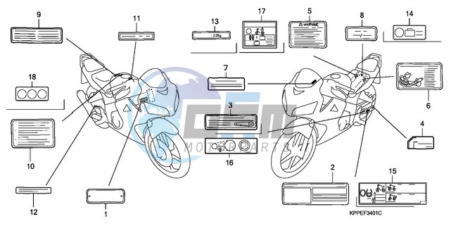 CAUTION LABEL (CBR125RW7/RW9/RWA)