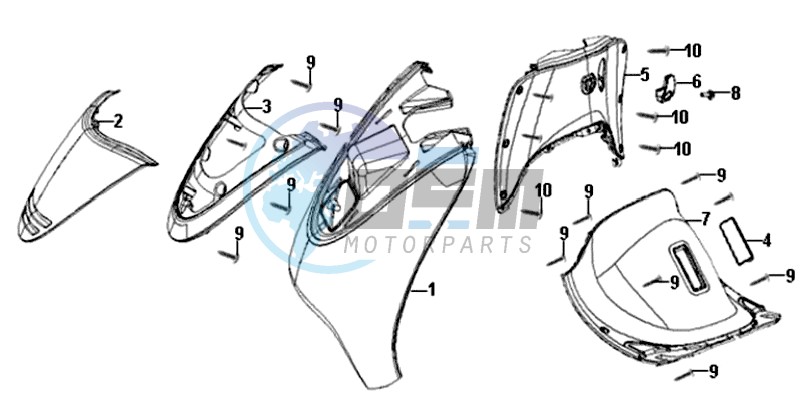 FR PLATE / INNER PROTECTOR / INDICATORS