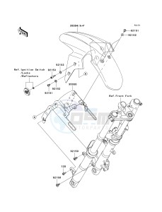 EX250 J [NINJA 250R] (J8F-J9FA) J9FA drawing FRONT FENDER-- S- -