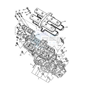 YZF R 750 drawing CYLINDER HEAD