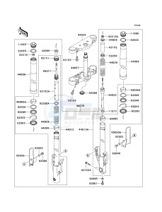 VN 1600 B [VULCAN 1600 MEAN STREAK] (B1-B2) [VULCAN 1600 MEAN STREAK] drawing FRONT FORK-- B1- -