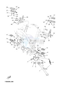 XT660ZA XT660Z ABS TENERE (2BE4 2BE4 2BE4) drawing STAND & FOOTREST