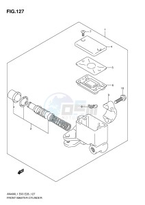 AN400 (E3-E28) Burgman drawing FRONT MASTER CYLINDER (AN400L1 E33)