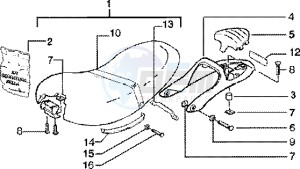 Liberty 150 Leader drawing Saddle - carrier