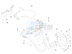 MP3 300 ie E4 LT BUSINESS - SPORT ABS (EMEA) drawing Rear cover - Splash guard