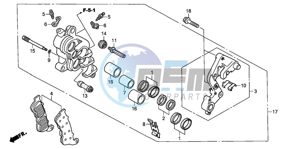 FRONT BRAKE CALIPER (R.) (XL1000VA)