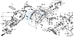 VFR1200FDB drawing REAR FENDER