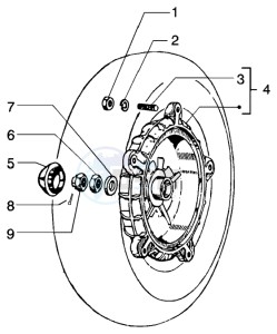 PX 150 E U.S.A. drawing Rear brake drum