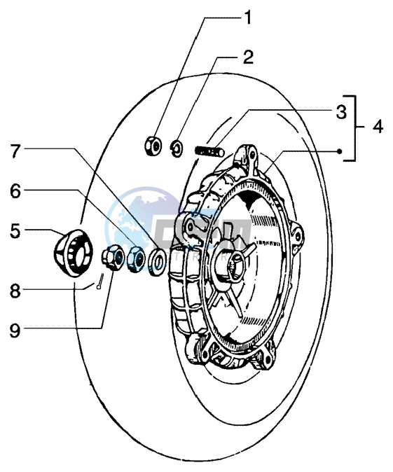 Rear brake drum