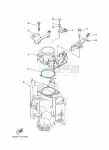 F300BETU drawing THROTTLE-BODY