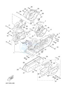 NS50F AEROX 4 (1GB1 1GB1 1GB1) drawing CRANKCASE