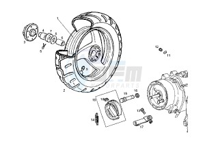 BOULEVARD 125-150 cc drawing REAR WHEEL