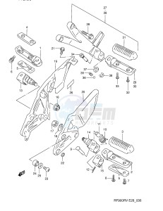 RF900R (E28) drawing FOOTREST