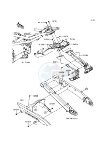 Z900 ABS ZR900BHF XX (EU ME A(FRICA) drawing Rear Fender(s)