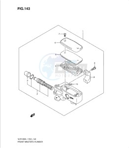 VLR1800 drawing FRONT MASTER CYLINDER