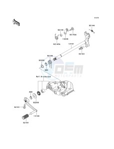 KRF 750 F [TERYX 750 4X4 NRA OUTDOORS] (F8F) C8FA drawing GEAR CHANGE MECHANISM