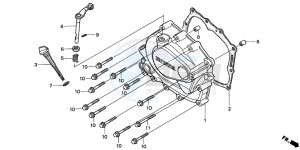 XLR125R drawing RIGHT CRANKCASE COVER