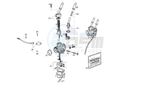 SENDA R X-TREM - 50 CC VTHSR1D1A 2T EU2 drawing CARBURETOR FIN-NOR-SWE