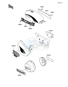 KZ 550 M [LTD SHAFT] (M1) [LTD SHAFT] drawing LABELS