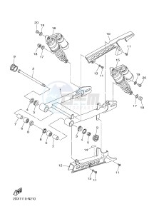 XVS950CUD-A XV950 ABS XV950 R-SPEC (BS54) drawing REAR ARM & SUSPENSION