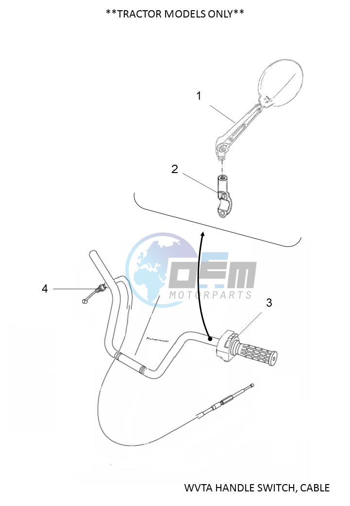 WVTA HANDLE SWITCH, CABLE