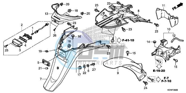 REAR FENDER/LICENSE LIGHT