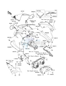 ZX 1000 D [NINJA ZX-10R] (D6F-D7FA) D7F drawing COWLING