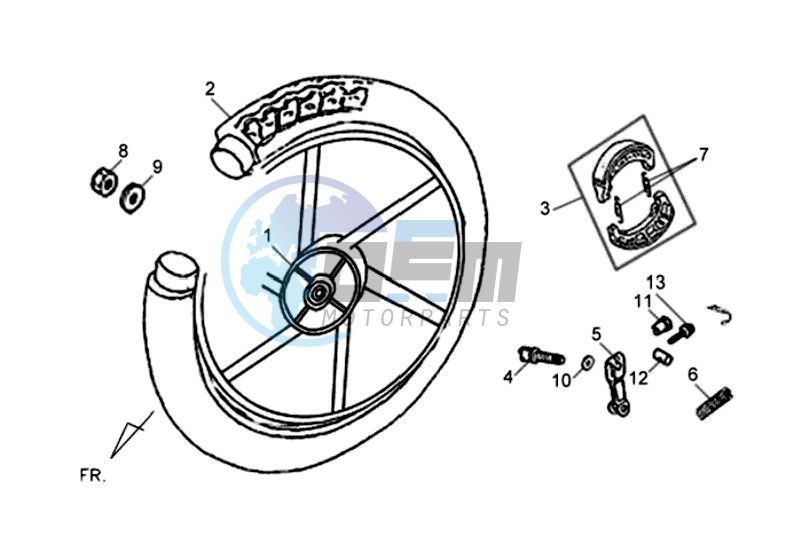 REAR WHEEL - REAR FORK